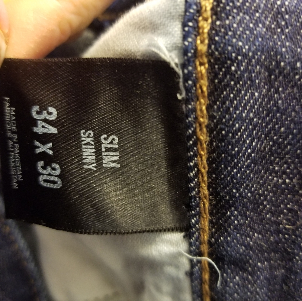 Express Distressed Blue Jeans - Picture 3 of 3